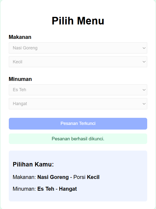 Pesan Menu Preview